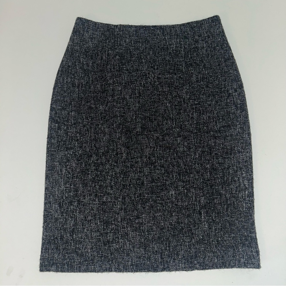 Banana Republic women’s black white‎ wool blend tweed pencil skirt size 6P